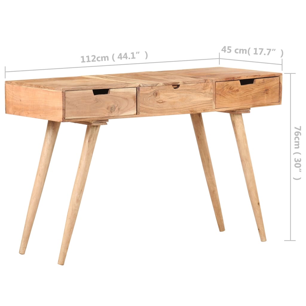 Toletta con specchio 112 x 45 x 76 cm in legno massello di acacia 02_0006245