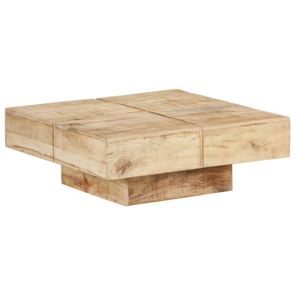 Tavolino da CaffÃ¨ 80x80x28 cm in Legno Massello di Mango cod mxl 62420