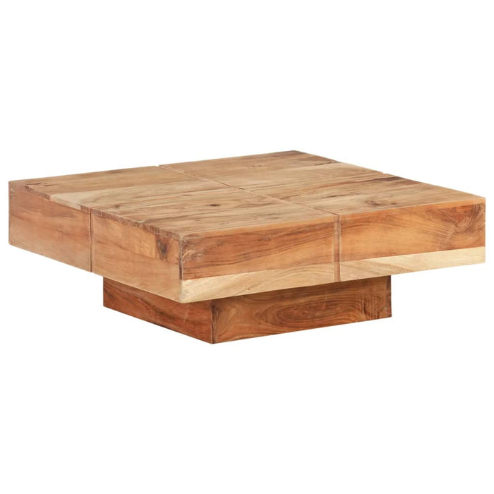 Tavolino da Salotto 80x80x28 cm in Legno Massello di Acacia 323593