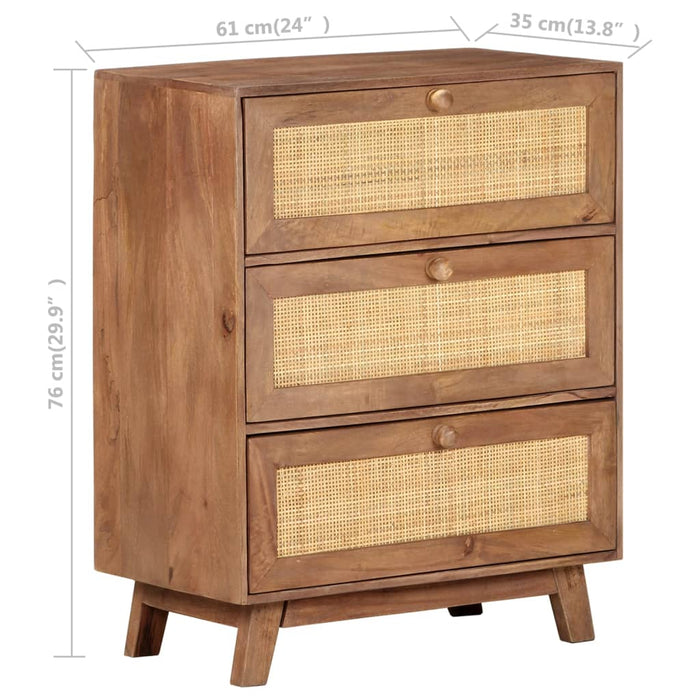 Credenza 61x35x76 cm in Legno Massello di Mango cod mxl 19221