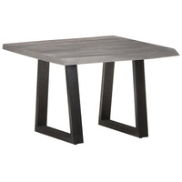 Tavolino da CaffÃ¨ con Bordi Vivi 60x60x40 cm in Massello Acacia cod mxl 27385