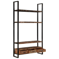 Libreria 118x30x200 cm in Legno Massello di Recupero 321054