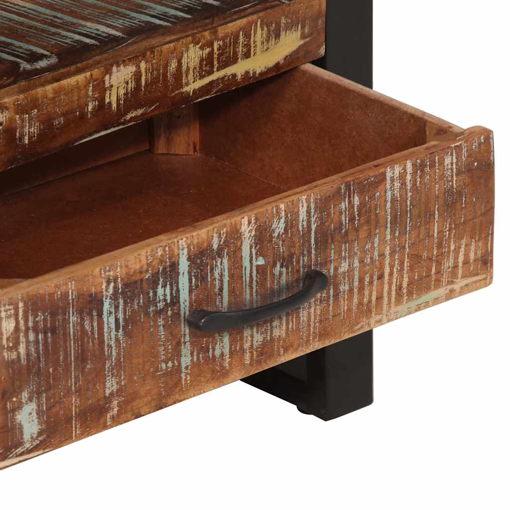 Libreria 118x30x200 cm in Legno Massello di Recupero 321054