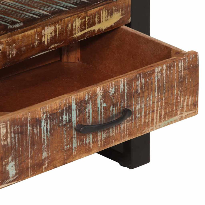 Libreria 118x30x200 cm in Legno Massello di Recupero 321054