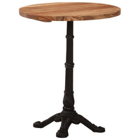 Tavolino da Bistrot-Tavolino da soggiorno-Tavolo ?60x76 cm in Legno Massello di Acacia