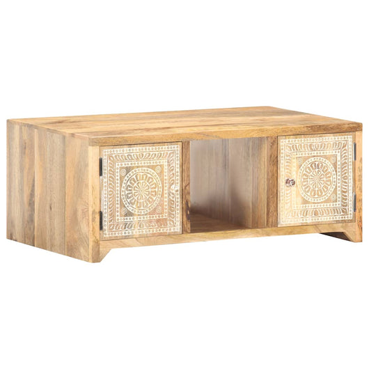Tavolino da CaffÃ¨ 90x50x35 cm in Legno Massello di Mango cod mxl 55704