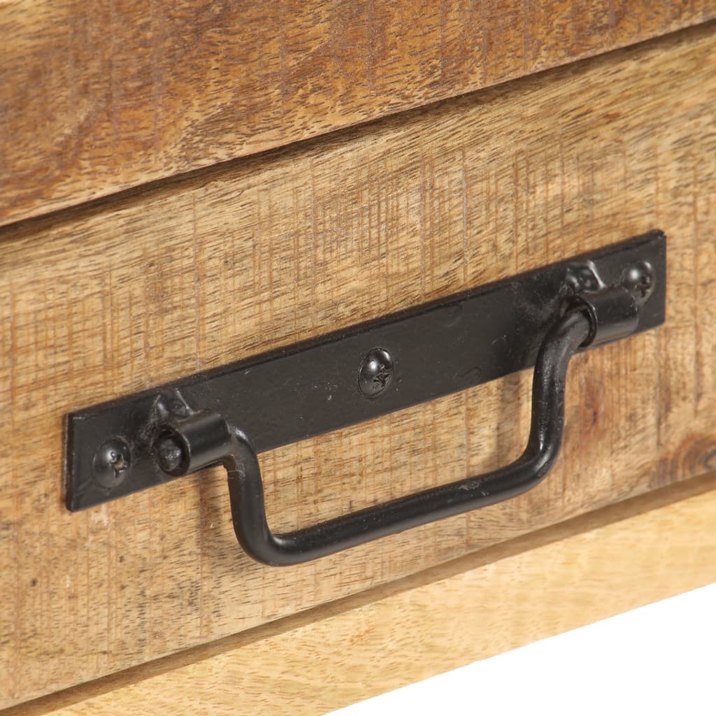 Credenza-Buffet-Armadio da cucina 120x30x75 cm in Legno Massello di Mango Grezzo