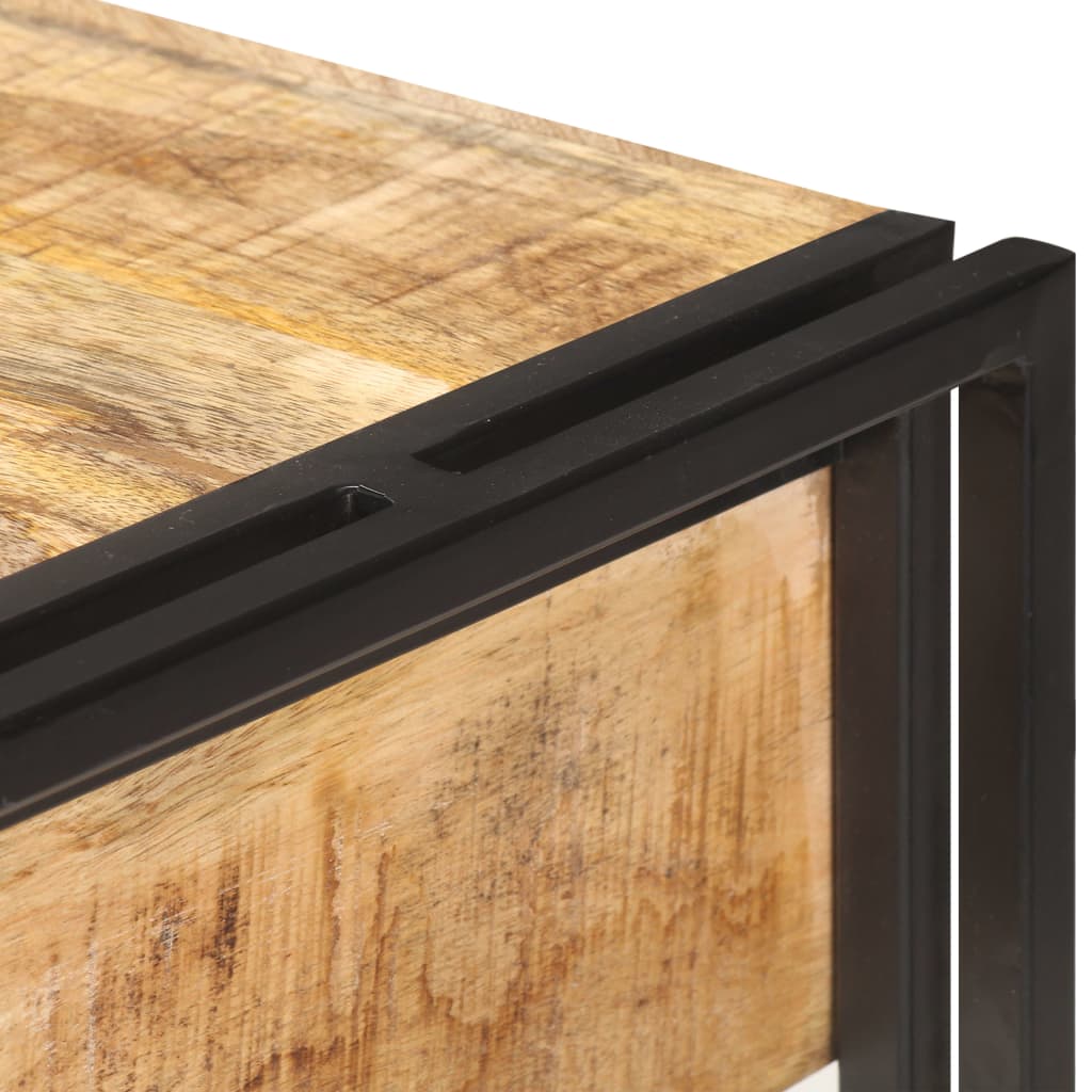 Credenza-Buffet-Armadio da cucina 120x30x75 cm in Legno Massello di Mango Grezzo