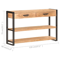 Credenza-Buffet-Armadio da cucina 120x30x75 cm in Legno Massello di Acacia 328220