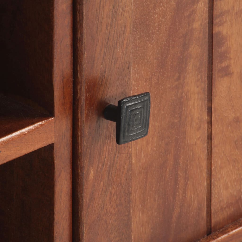 Mobile TV Marrone Ambrato 120x30x41 cm in Legno Massello Acacia 321818