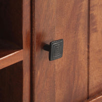 Mobile TV Marrone Ambrato 120x30x41 cm in Legno Massello Acacia 321818