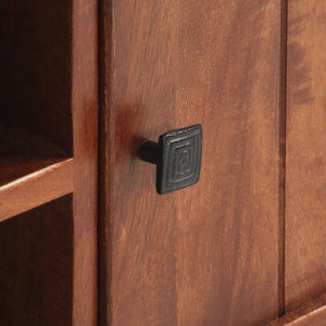 Mobile TV Marrone Ambrato 120x30x41 cm in Legno Massello Acacia 321818