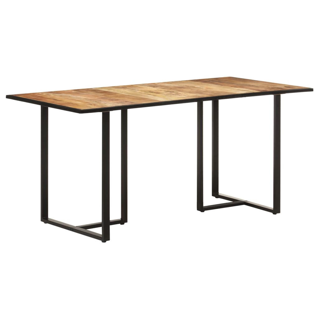 Tavolo da Pranzo 160 cm in Legno Massello di Mango Grezzo 320693