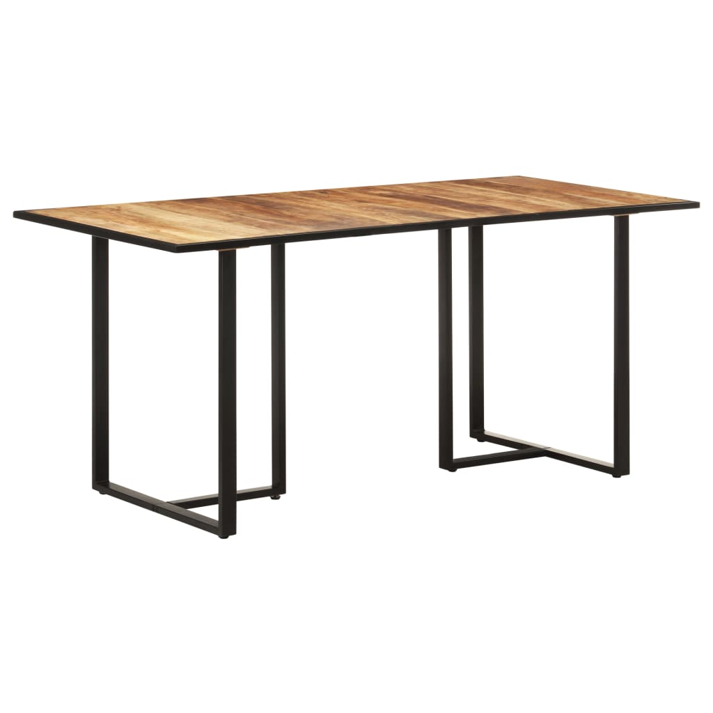 Tavolo da Pranzo 160 cm in Legno Massello di Mango Grezzo 320693