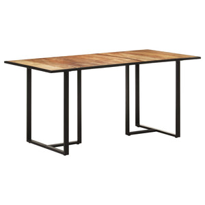 Tavolo da Pranzo 160 cm in Legno Massello di Mango Grezzo 320693
