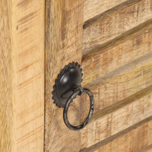 Comodino-Tavolino da notte 40x30x50 cm in Legno Massello di Mango Grezzo 960814