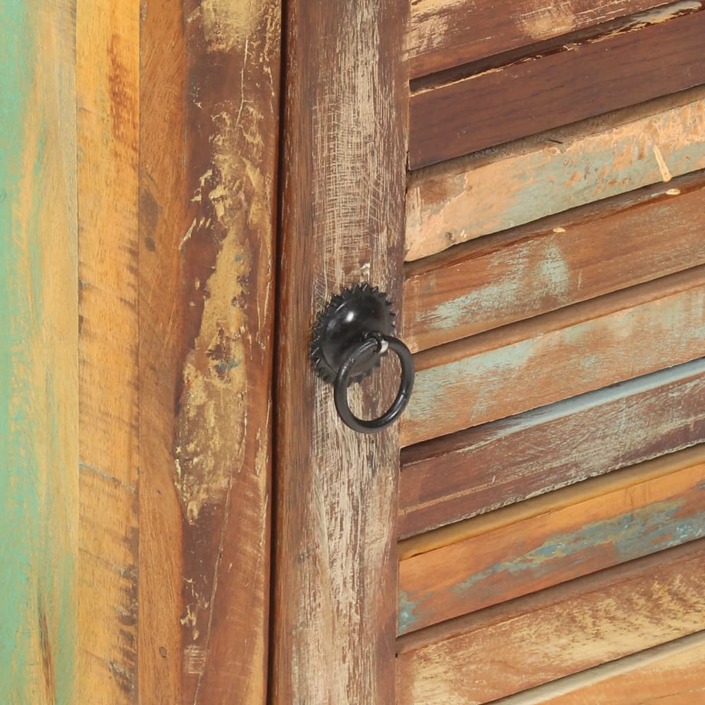 Credenza Alta 45x32x110 cm in Legno Massello di Recupero 320465