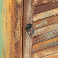 Credenza Alta 45x32x110 cm in Legno Massello di Recupero 320465