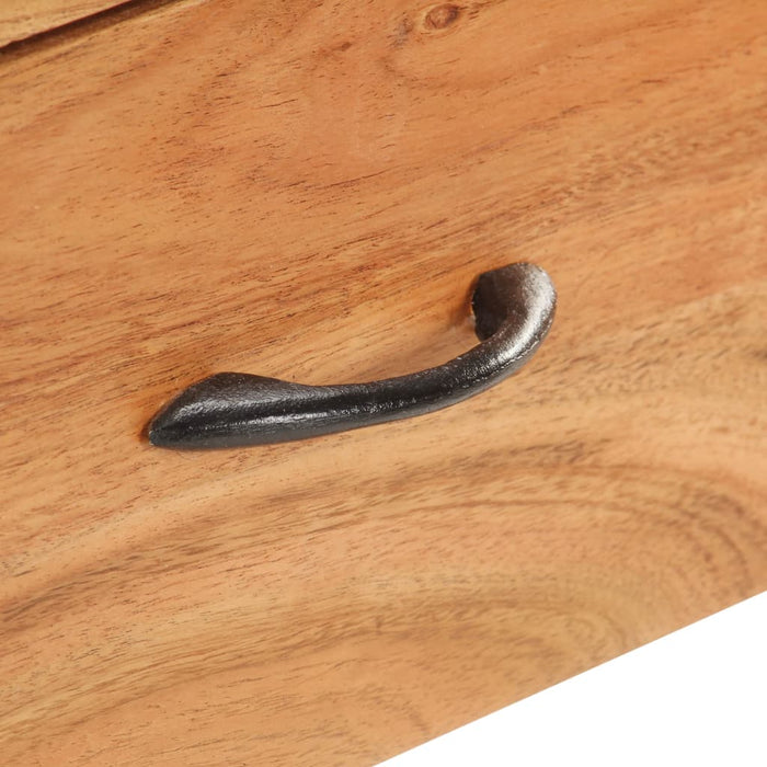 Credenza-Buffet-Armadio da cucina 110x30x75 cm in Legno Massello di Acacia