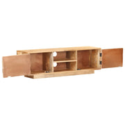 Mobile Porta TV-Mobile per TV-Credenza TV 116x30x35 cm in Legno Massello di Mango
