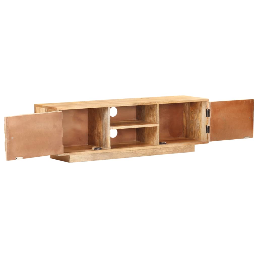 Mobile Porta TV-Mobile per TV-Credenza TV 116x30x35 cm in Legno Massello di Mango