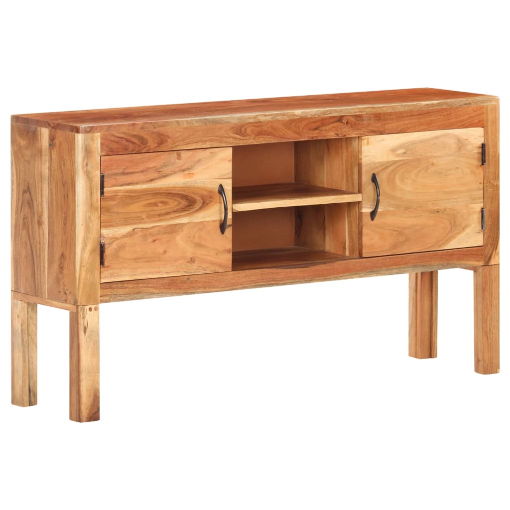 Credenza-Buffet-Armadio da cucina 116x30x66 cm in Legno Massello di Acacia