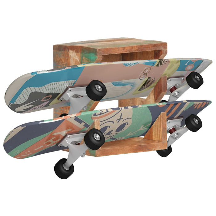 Supporto Skateboard da Parete 25x20x30 cm in Legno di Recupero 320481