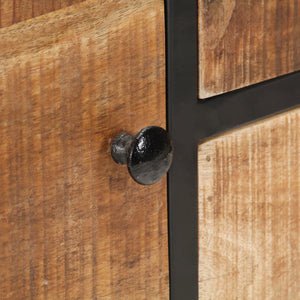 Credenza 85x30x80 cm in Legno Massello di Mango Grezzo 320486