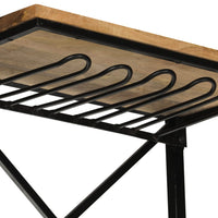 Cantinetta per Vini a Trattore Bianca 49x31x172 cm Mango Grezzo 320488