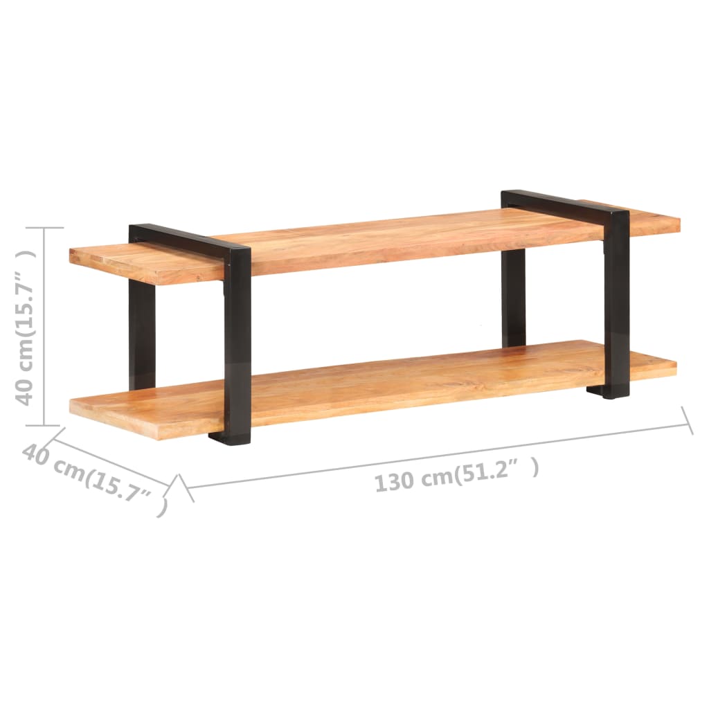 Mobile Porta TV-Mobile per TV-Credenza TV 130x40x40 cm in Legno Massello di Acacia