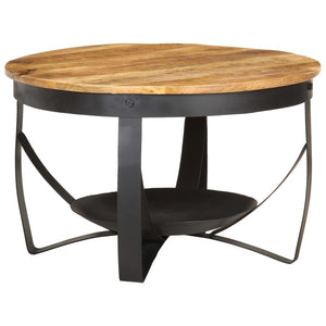 Tavolino da CaffÃ¨ Ã˜68x43cm in Legno di Mango Grezzo  cod mxl 15298