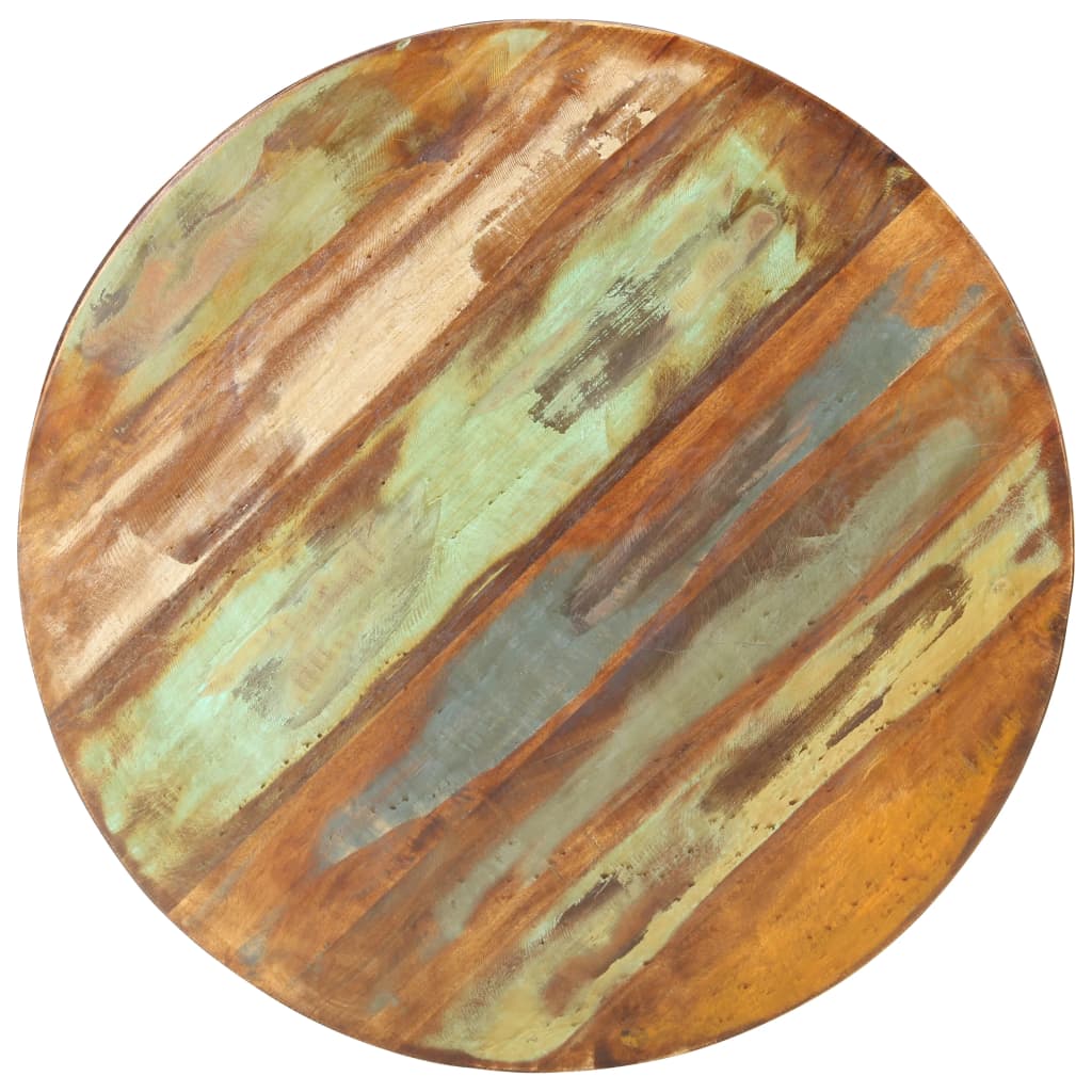 Tavolino da Salotto Ã˜68x43 cm in Legno Massello di Recupero