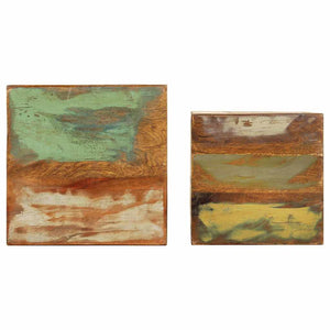 Supporti per Piante 2 pz in Legno Massello di Recupero 320806