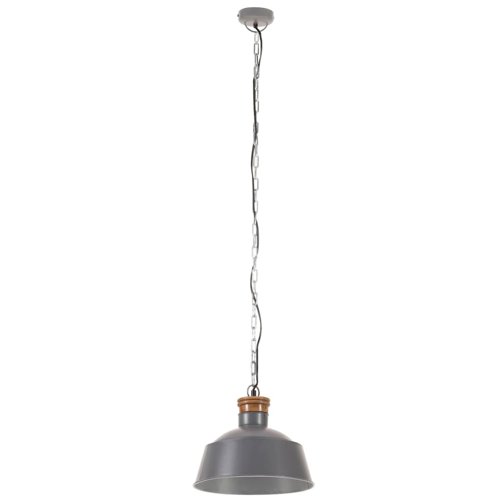 Lampada a Sospensione Industriale 32 cm Grigia E27 320840