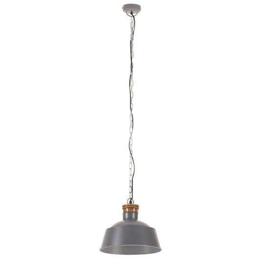 Lampada a Sospensione Industriale 32 cm Grigia E27 320840