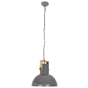 Lampada Soffitto Industriale 25 W Grigia Rotonda in Mango 52cm 320850