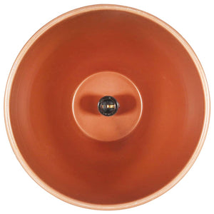 Lampadario Industriale Rame Ferro e Legno Massello 35 cm E27 320884