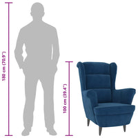 Poltrona Blu in Velluto 324058