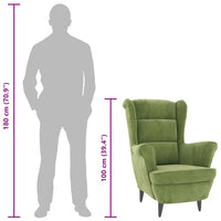 Poltrona Verde Chiaro in Velluto 324062