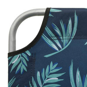 Sdraio sedia a sdraio prendisole lettino da giardino terrazza mobili da esterno con tendalino in acciaio motivo a foglie 02_0012266