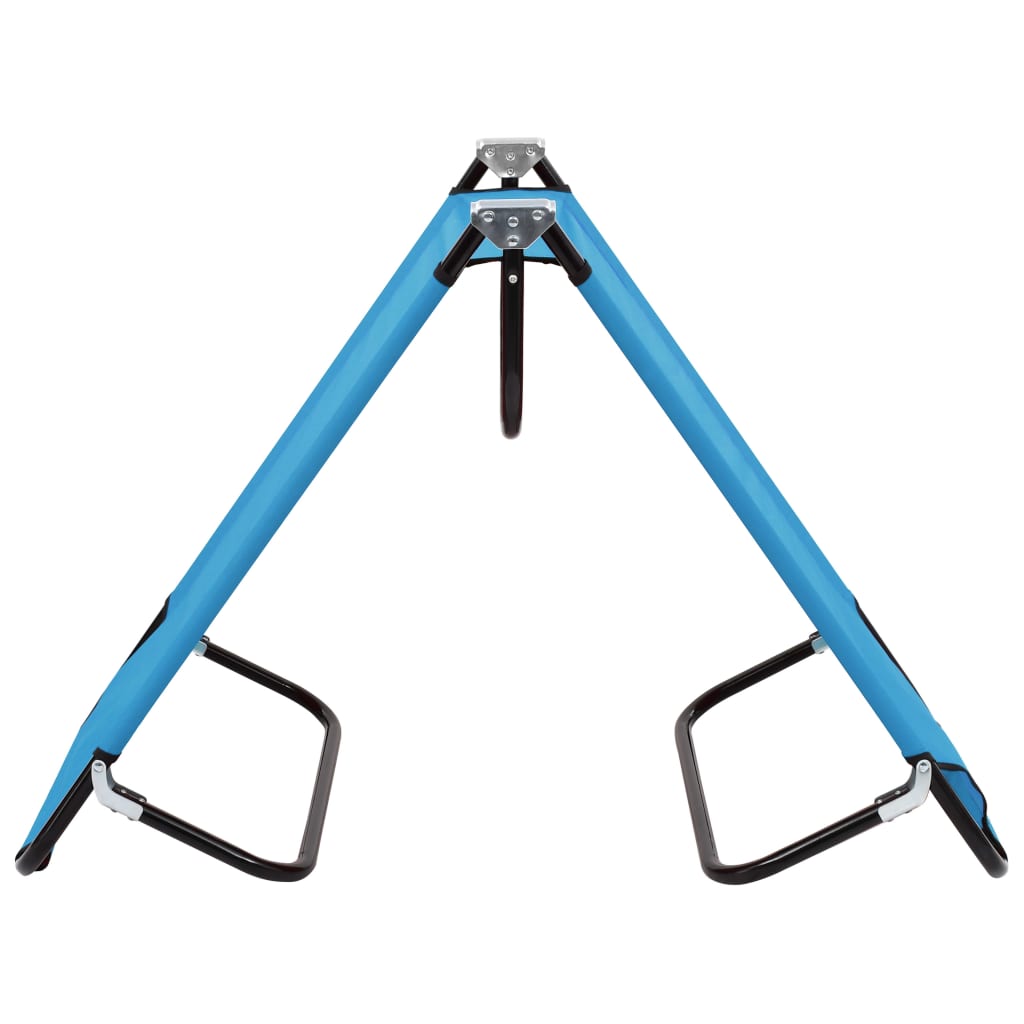 Lettino Prendisole Pieghevole in Acciaio Blu Turchese 310348