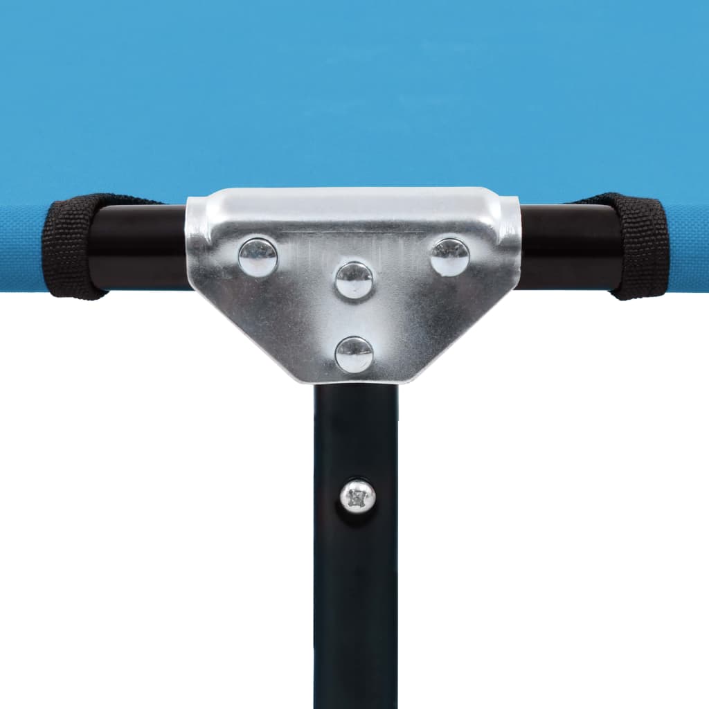 Lettino Prendisole Pieghevole in Acciaio Blu Turchese 310348