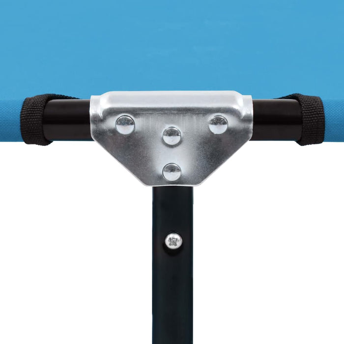 Lettino Prendisole Pieghevole in Acciaio Blu Turchese 310348