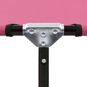 Lettino Prendisole Pieghevole in Acciaio Rosa 310349