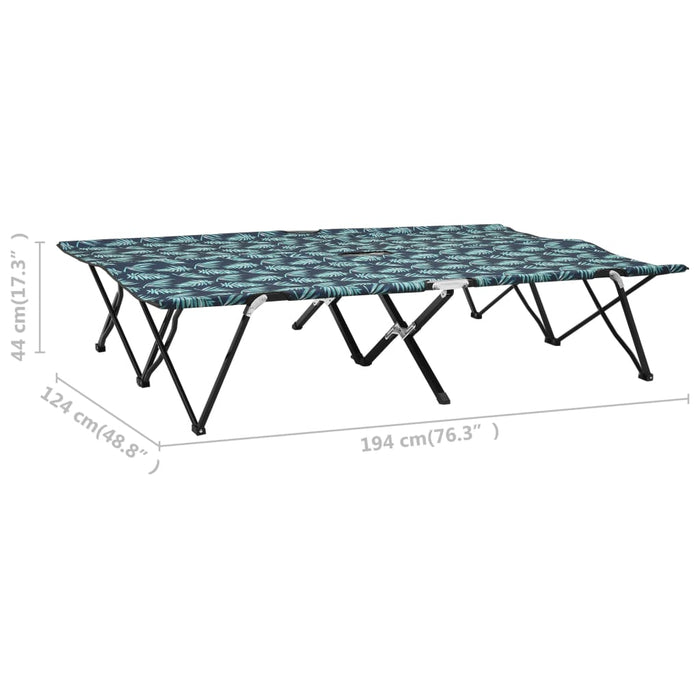 Brandina da campeggio arredo da esterno pieghevole 2 posti modello foglia acciaio 02_0012790