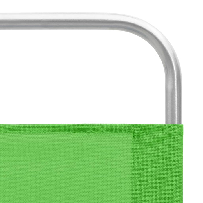 Sedie da Spiaggia Pieghevoli 2 pz Verdi in Tessuto 310370