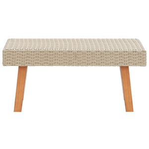 Tavolino da Giardino in Polyrattan Beige cod mxl 34435