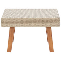 Tavolino da Giardino-Tavolo da Esterno-Tavolino da Patio in Polyrattan Beige