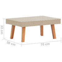 Tavolino da Giardino in Polyrattan Beige cod mxl 34435
