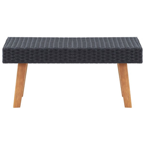 Tavolino da Giardino in Polyrattan Nero cod mxl 34536